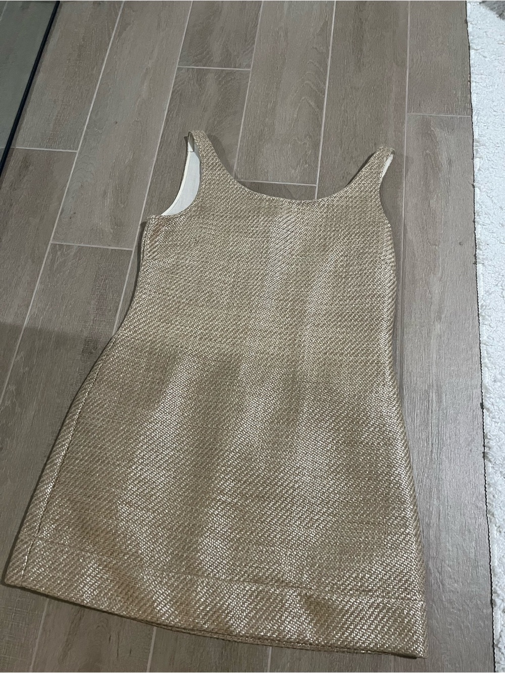 ANTONIO MELANI Gold rattan basket weave Sheath Dress - Picture 5 of 6